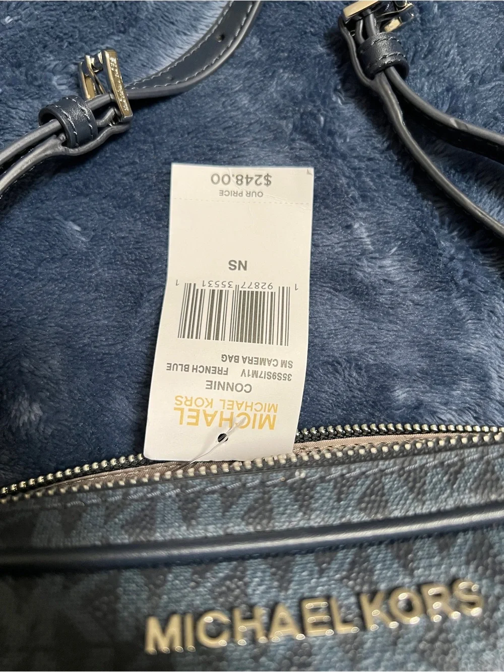 Michael Kors blue ombré Signature Crossbody Bag
